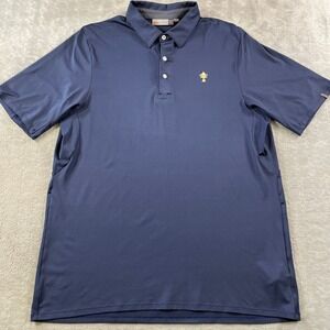 Kjus Soren Polo Shirt Mens 54 XL Navy Blue Golf Light Stretch Preppy UPF 50+